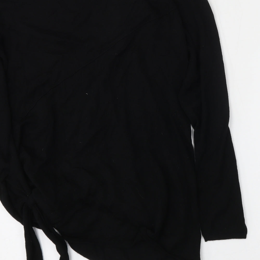 Mint Velvet Womens Black Round Neck  Wool Pullover Jumper Size 18