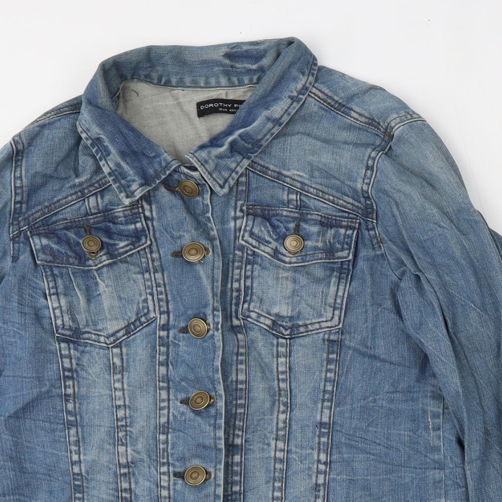 Dorothy Perkins Womens Blue   Jacket  Size 12  Button