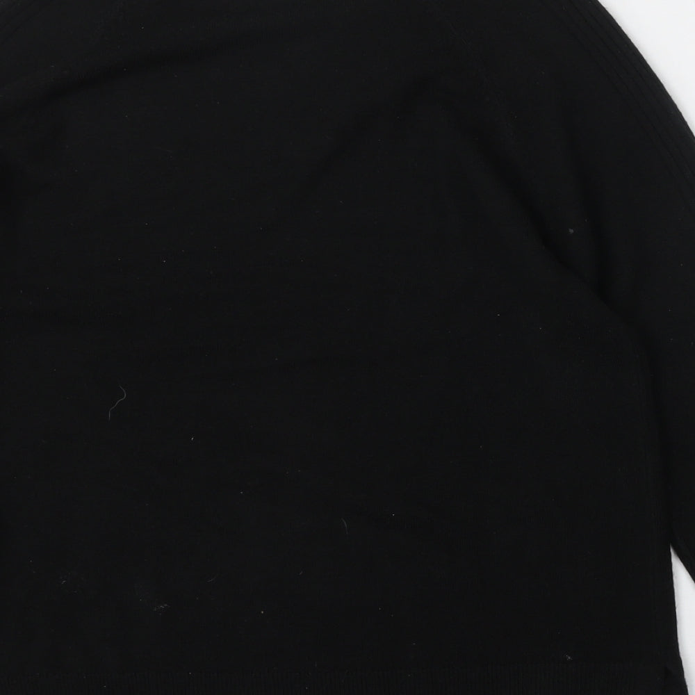 NEXT Womens Black Round Neck  Acrylic Pullover Jumper Size 12
