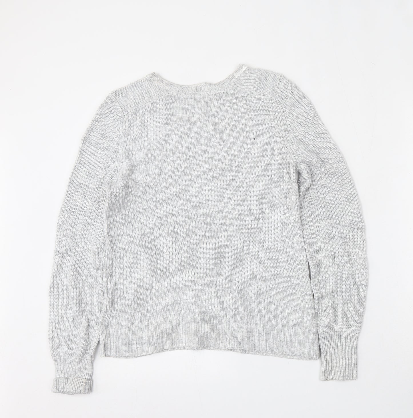 NEXT Womens Grey Round Neck  Viscose Pullover Jumper Size 10