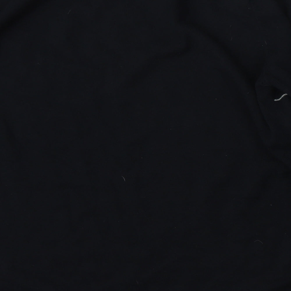 Cedar Wood State Mens Black Round Neck Striped Acrylic Pullover Jumper Size M