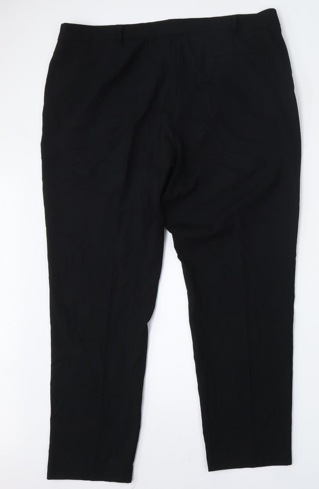 Marks and Spencer Womens Black  Polyester Trousers  Size 18 L28 in Regular