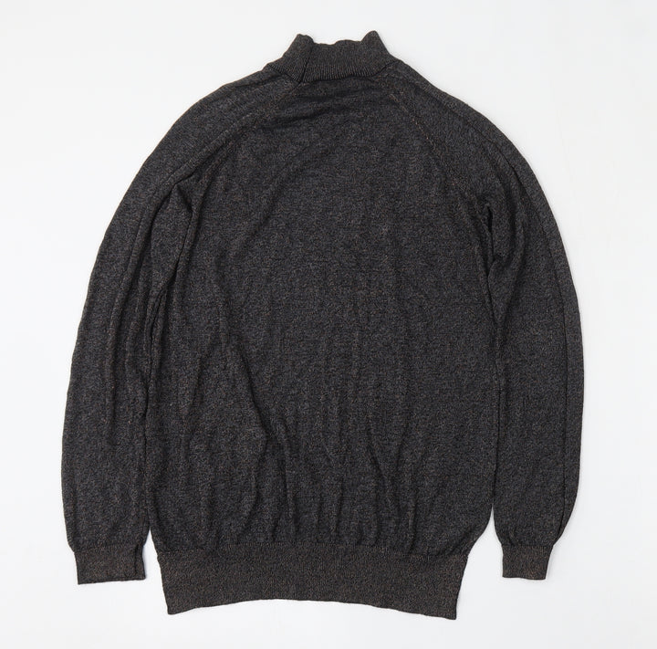 F&F Womens Black Round Neck Viscose Pullover Jumper Size 10