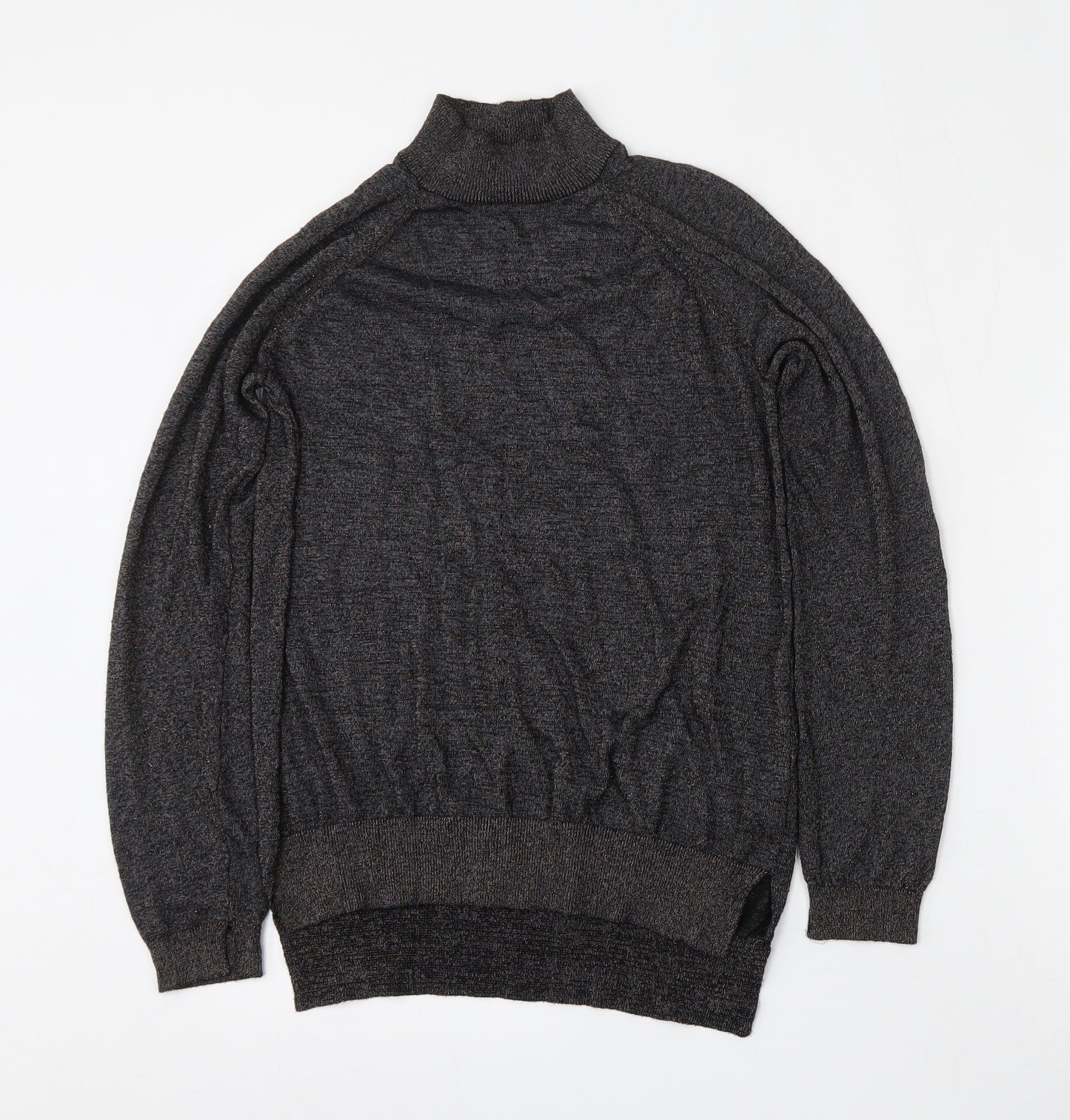 F&F Womens Black Round Neck  Viscose Pullover Jumper Size 10