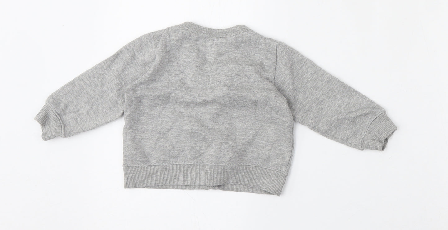 Early Days Baby Grey  Cotton Cardigan Jumper Size 6-9 Months  Button