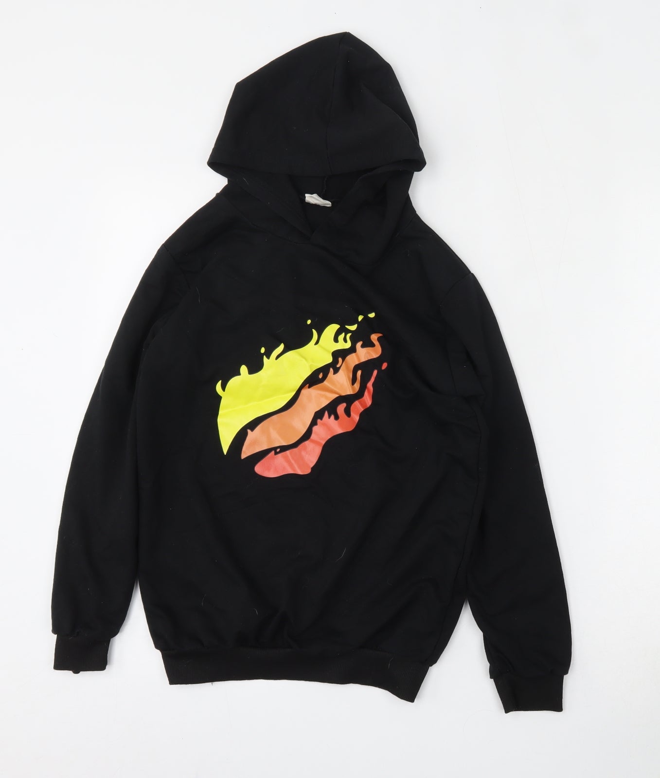 Foanja Boys Black  Cotton Pullover Hoodie Size 11-12 Years