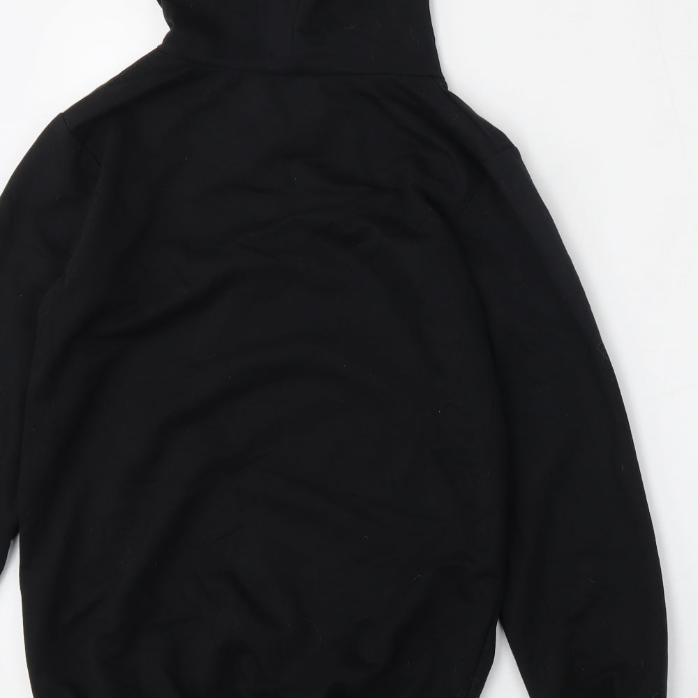 Foanja Boys Black  Cotton Pullover Hoodie Size 11-12 Years
