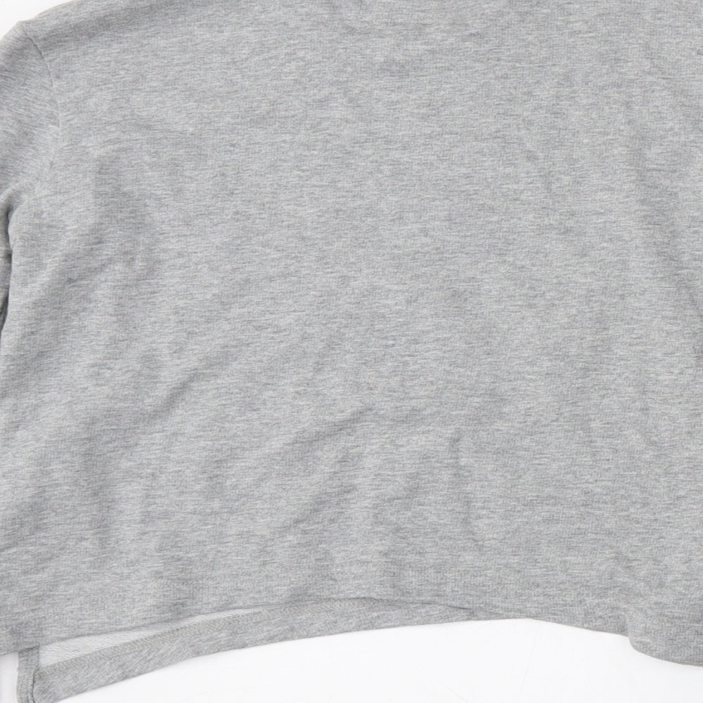 Converse Girls Grey  Cotton Pullover Sweatshirt Size 10-11 Years