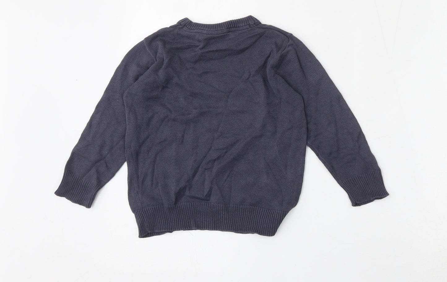 TOM TAILOR Boys Blue Round Neck  Cotton Pullover Jumper Size 3-4 Years