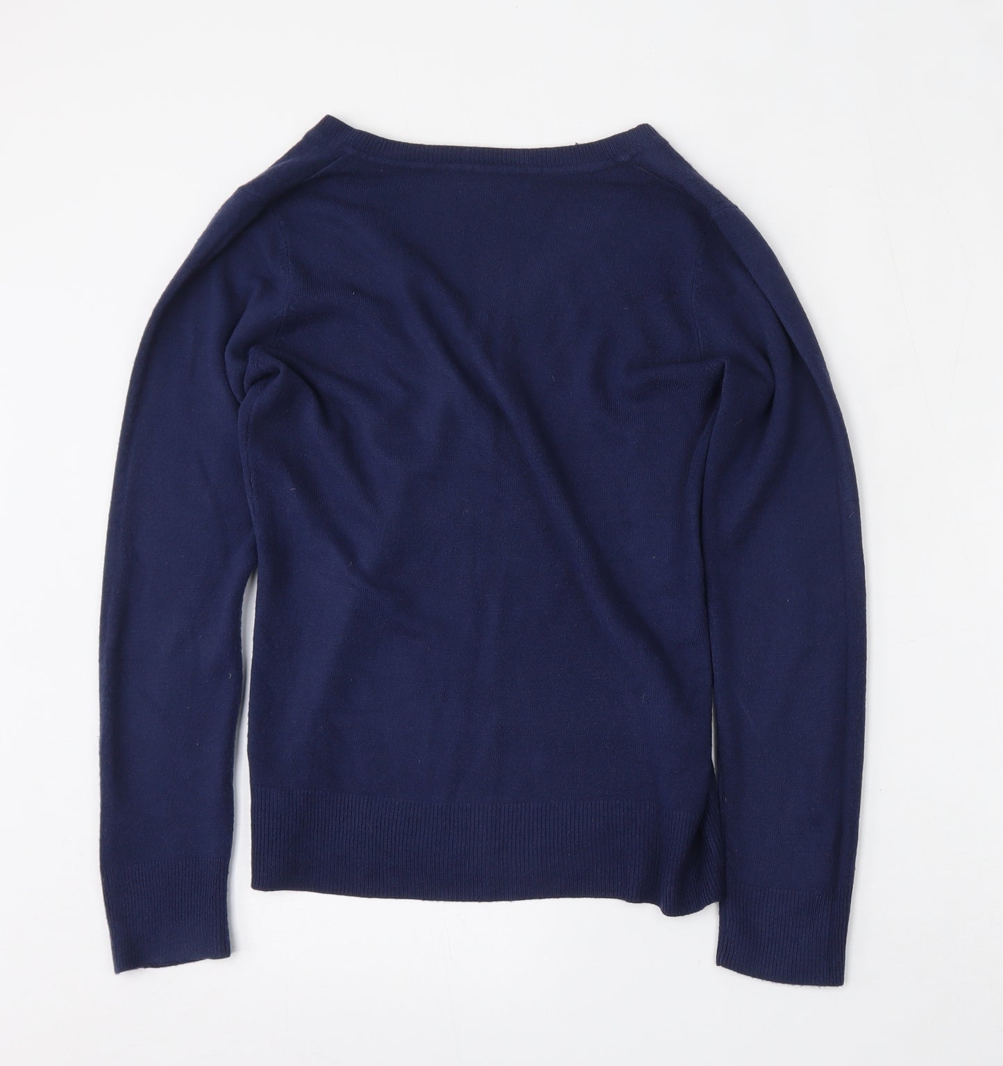 Atmosphere Womens Blue V-Neck  Acrylic Pullover Jumper Size 12