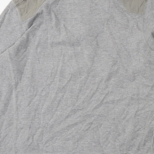 Burton Mens Grey Mock Neck  Cotton Pullover Jumper Size XL