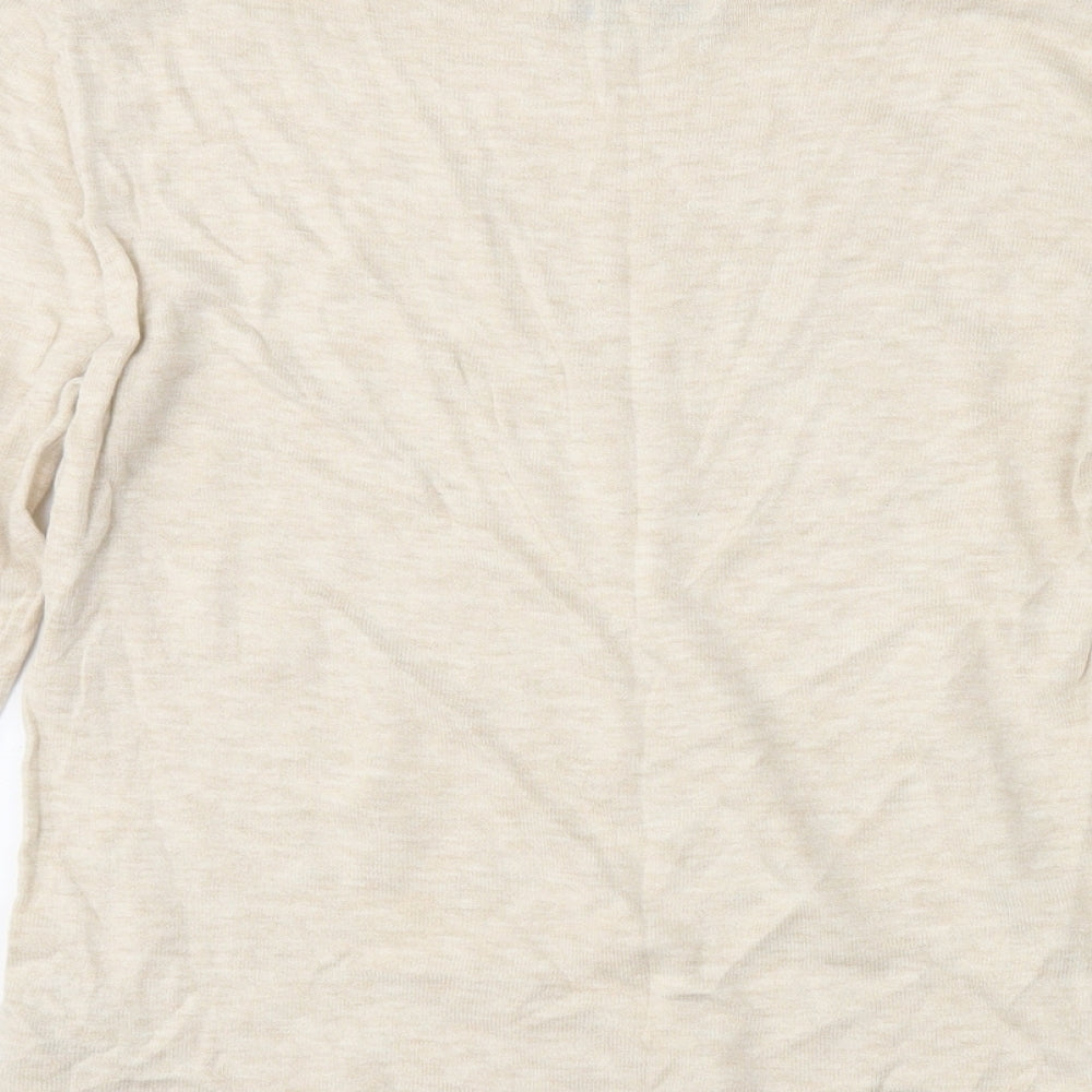 NEXT Womens Beige Boat Neck  Cotton Pullover Jumper Size 12