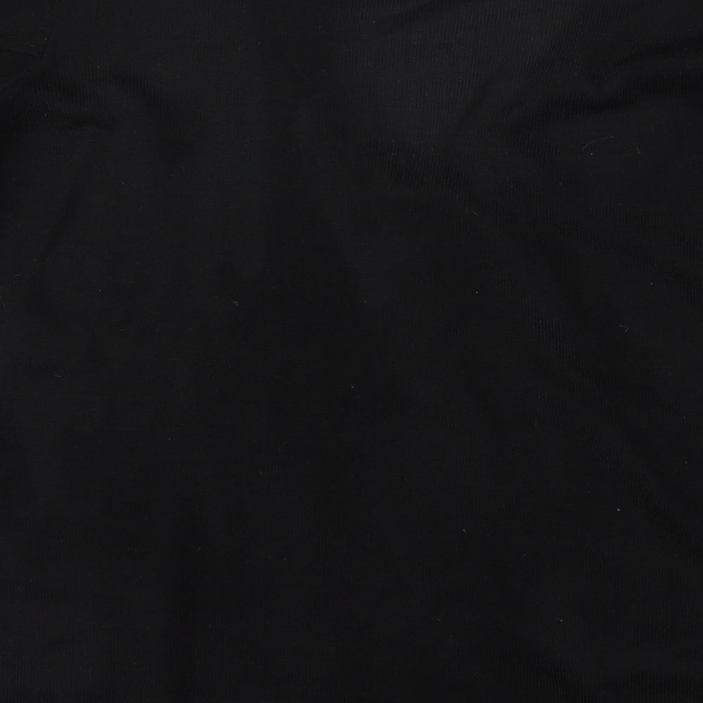 Glamorosa Womens Black V-Neck  Acrylic Pullover Jumper Size 18