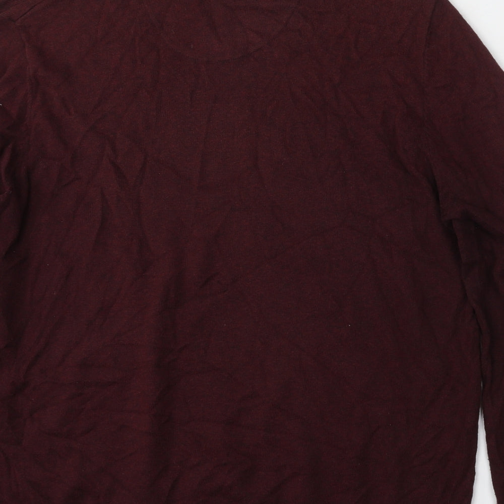 Jeff Banks Mens Red V-Neck  Polyester Vest Jumper Size XL