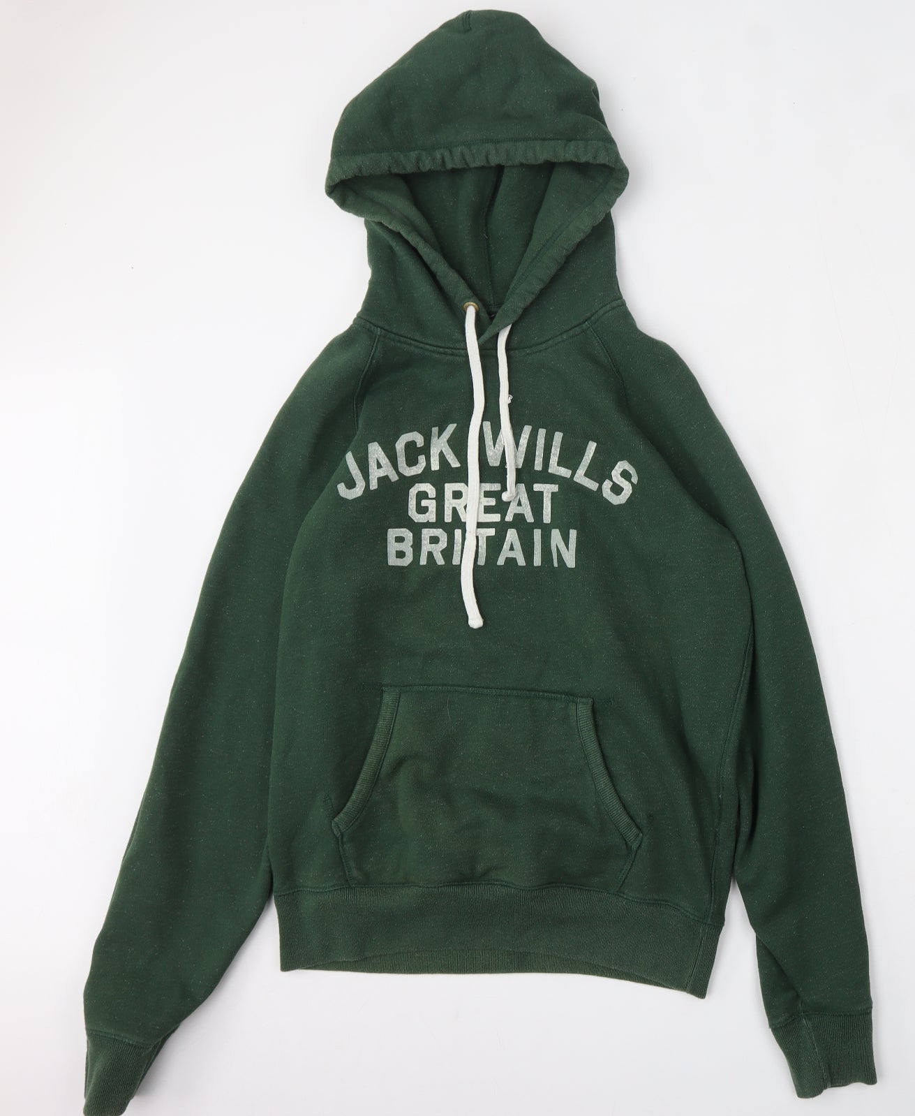Jack Wills Mens Green  Cotton Pullover Hoodie Size M