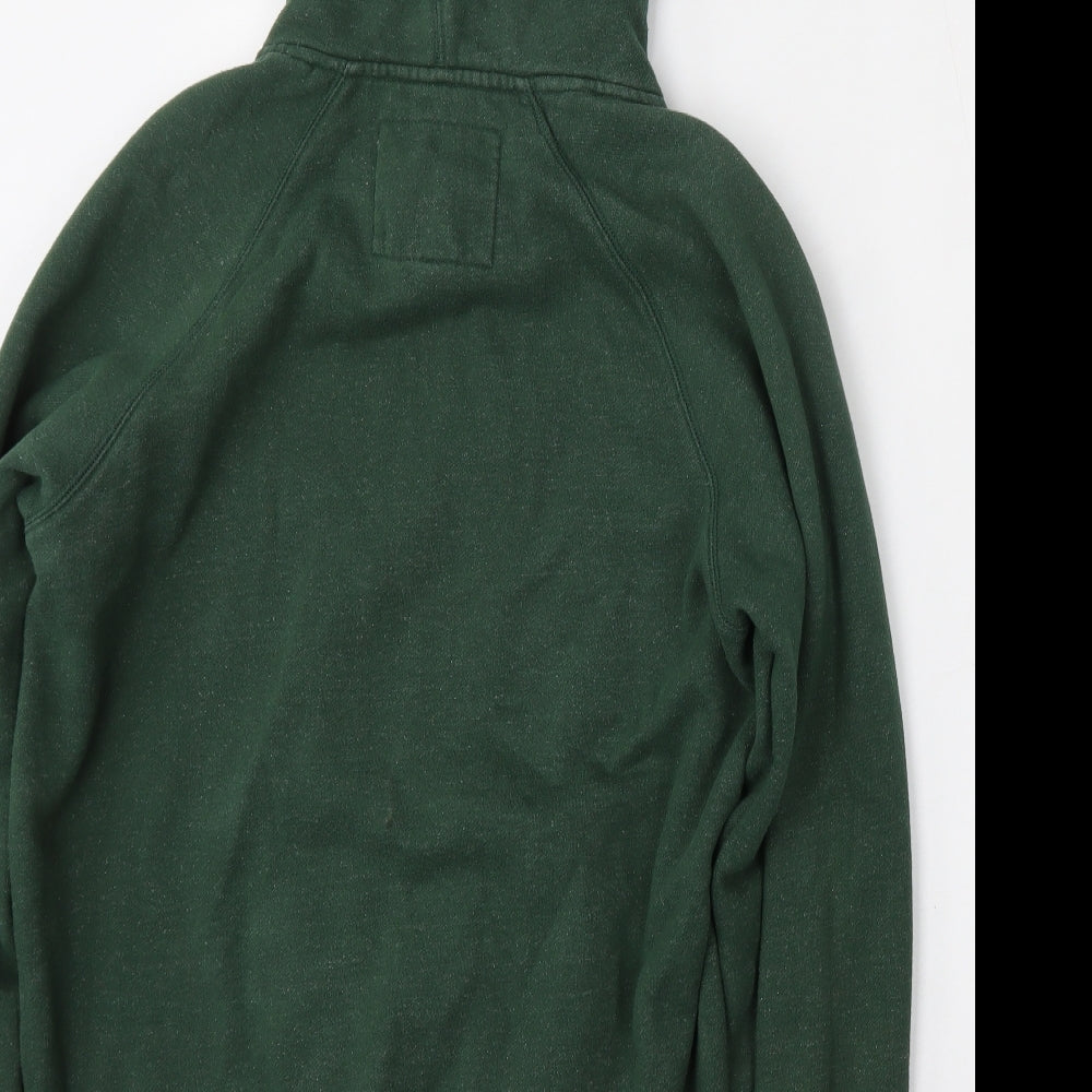Jack Wills Mens Green  Cotton Pullover Hoodie Size M