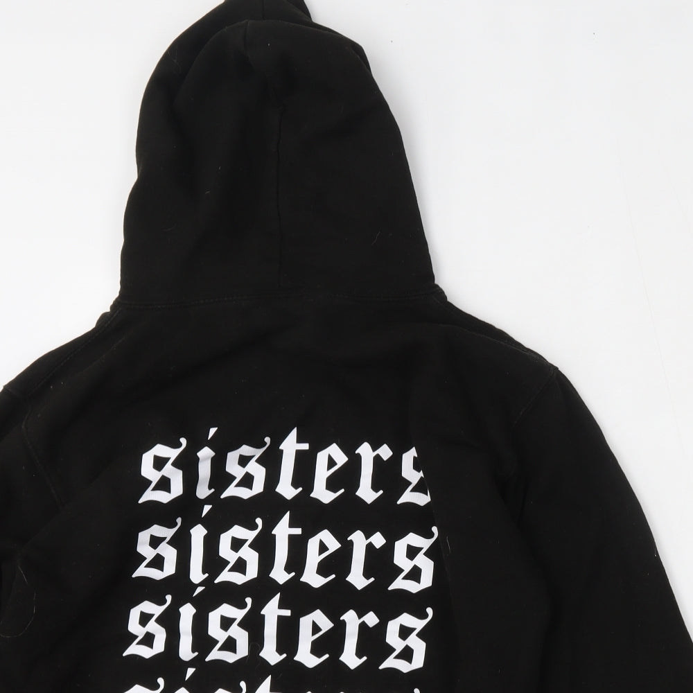 Awdis Womens Black  Cotton Pullover Hoodie Size S   - James Charles Merchandise