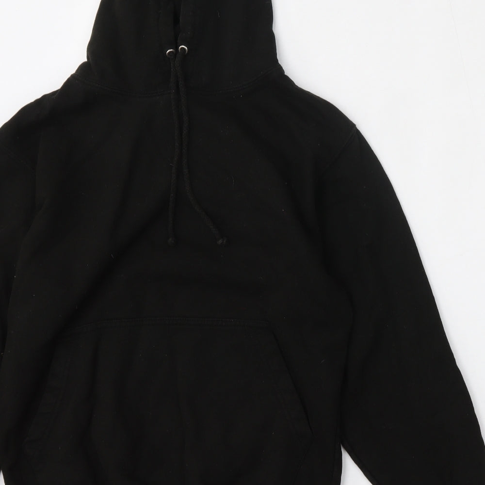 Awdis Womens Black  Cotton Pullover Hoodie Size S   - James Charles Merchandise