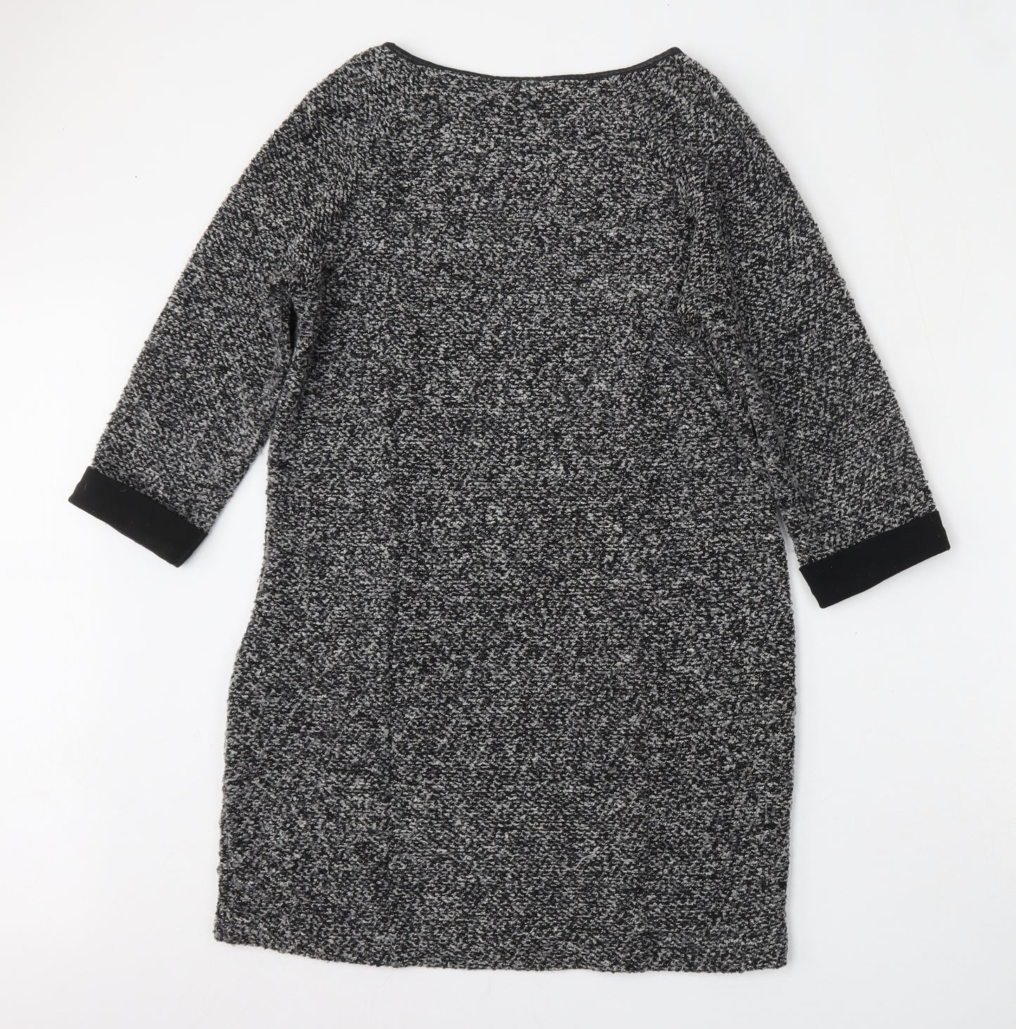 Marks and Spencer Womens Grey Round Neck  Polyester Pullover Jumper Size 12