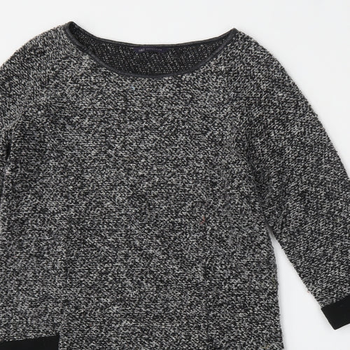 Marks and Spencer Womens Grey Round Neck  Polyester Pullover Jumper Size 12