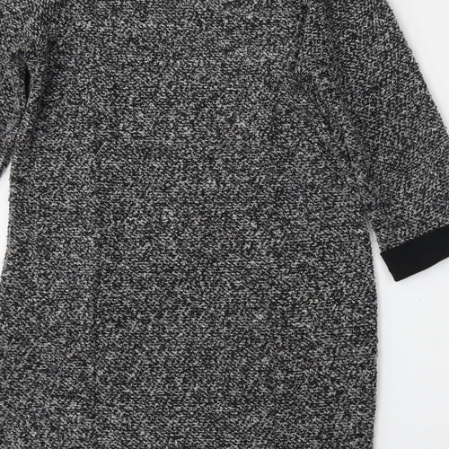 Marks and Spencer Womens Grey Round Neck  Polyester Pullover Jumper Size 12