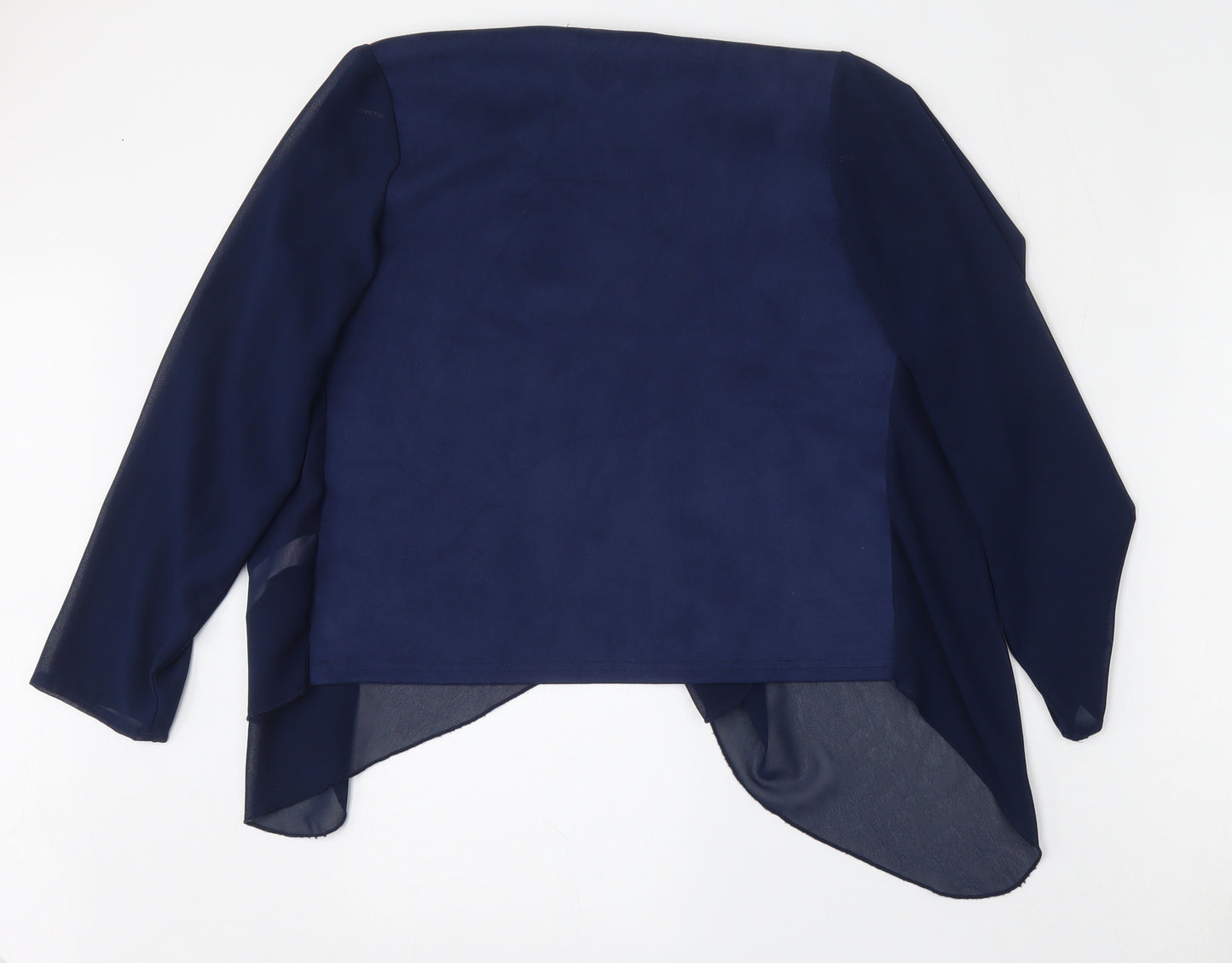 Mela London Womens Blue V-Neck  Polyester Cardigan Jumper Size S