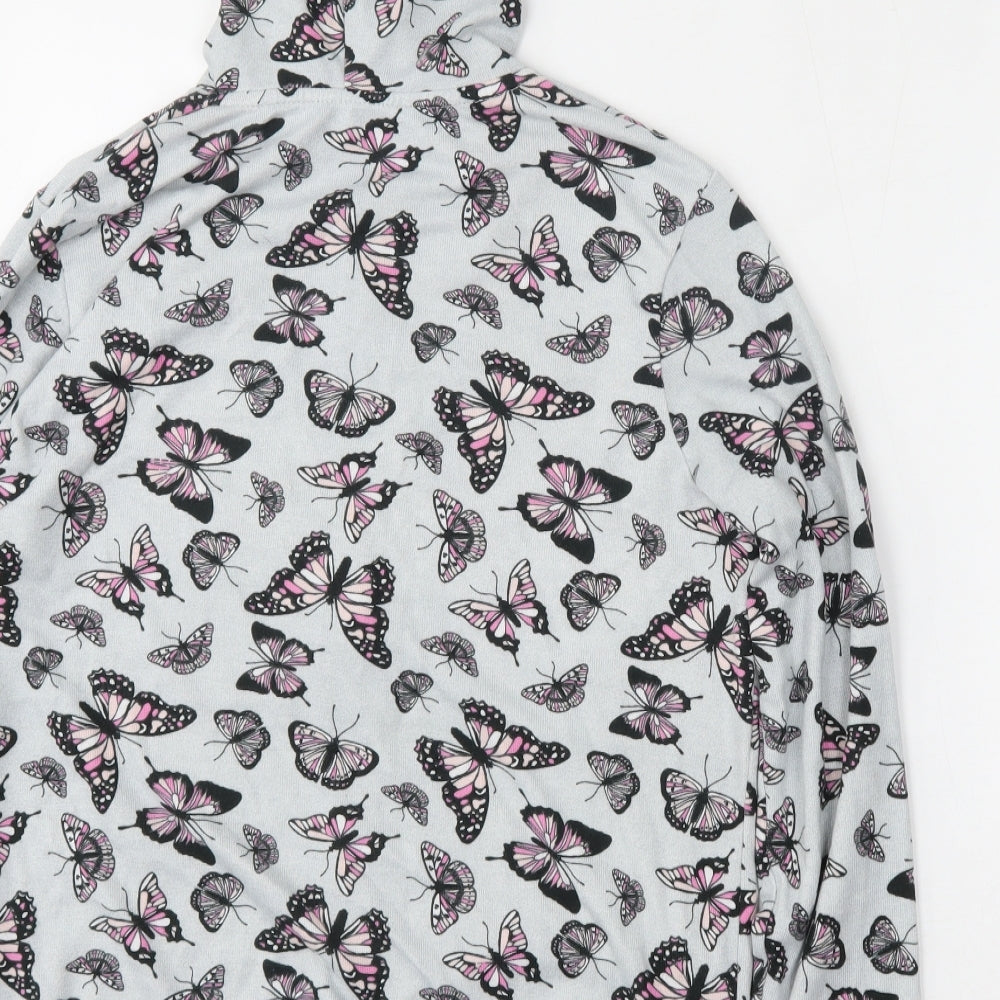 Preworn Womens Multicoloured Geometric Polyester Top Pyjama Top Size S  Zip - Lounge hoodie
