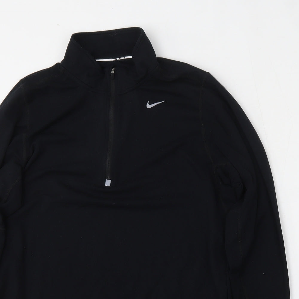 Nike Mens Black  Polyester Pullover Sweatshirt Size S