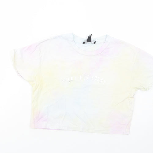 New Look Girls Multicoloured  Cotton Pullover T-Shirt Size 9 Years Crew Neck Pullover - Sorry Not Sorry
