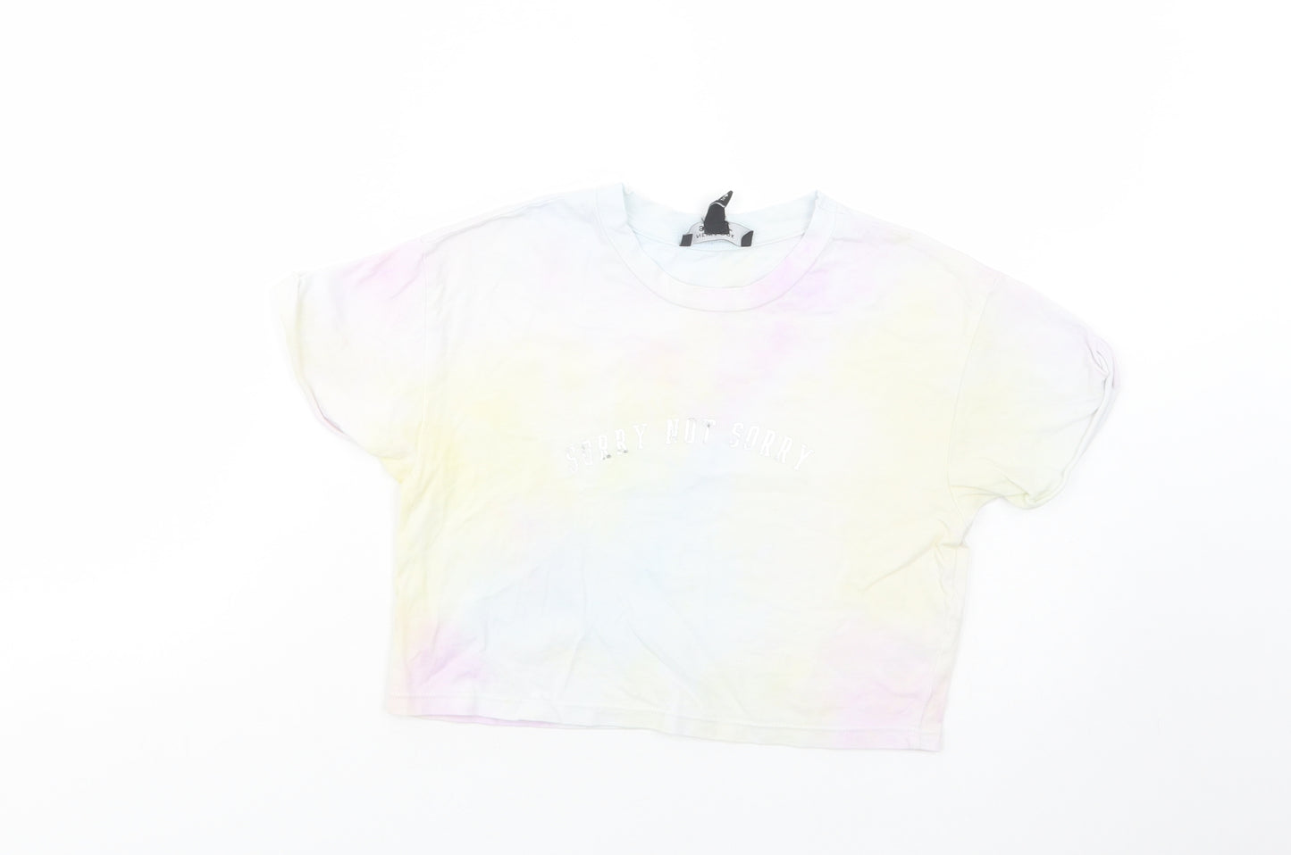 New Look Girls Multicoloured  Cotton Pullover T-Shirt Size 9 Years Crew Neck Pullover - Sorry Not Sorry