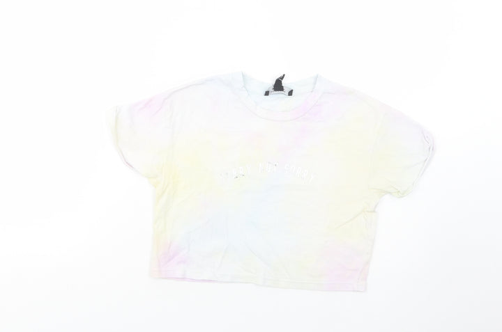 New Look Girls Multicoloured  Cotton Pullover T-Shirt Size 9 Years Crew Neck Pullover - Sorry Not Sorry