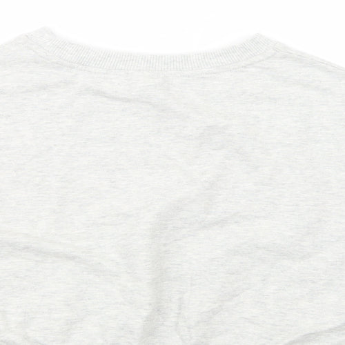 NEXT Girls Grey  Cotton Pullover Sweatshirt Size 11 Years  Pullover - Cropped