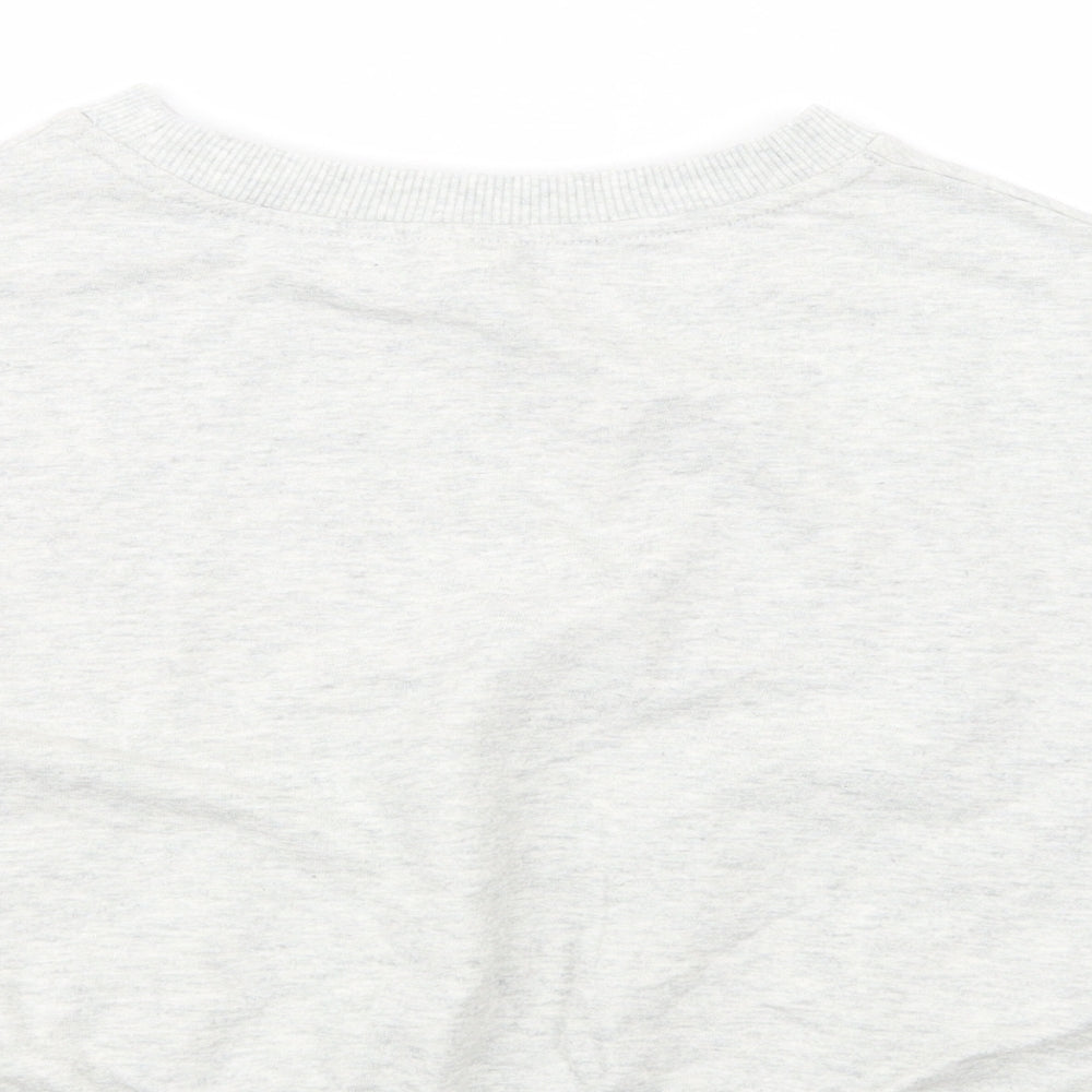 NEXT Girls Grey  Cotton Pullover Sweatshirt Size 11 Years  Pullover - Cropped