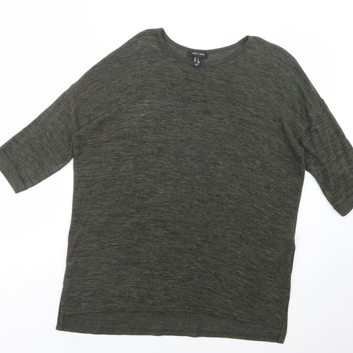 New Look Womens Green Boat Neck  Viscose Pullover Jumper Size S