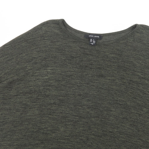 New Look Womens Green Boat Neck  Viscose Pullover Jumper Size S