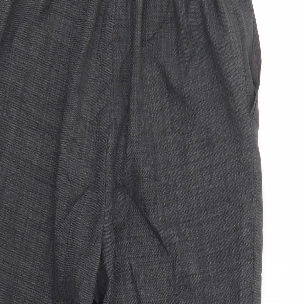Marks and Spencer Womens Grey  Polyester Dress Pants Trousers Size 10 L24 in Regular