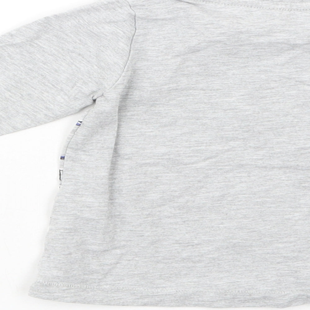 Marks and Spencer Baby Grey  Cotton Pullover T-Shirt Size 9-12 Months Crew Neck Pullover - London
