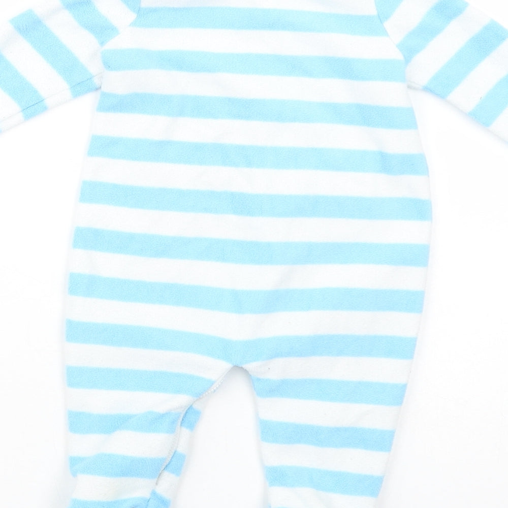 Disney Baby Baby Blue Striped Polyester Babygrow One-Piece Size 3-6 Months  Zip - Winnie the Pooh