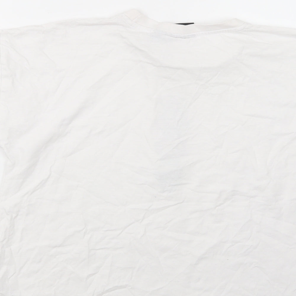 Primark Womens White  Cotton Basic T-Shirt Size 10 Crew Neck - Harry Potter