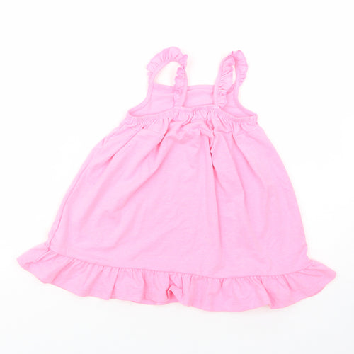 F&F Baby Pink  Polyester Tank Dress  Size 18 Months  Square Neck Pullover