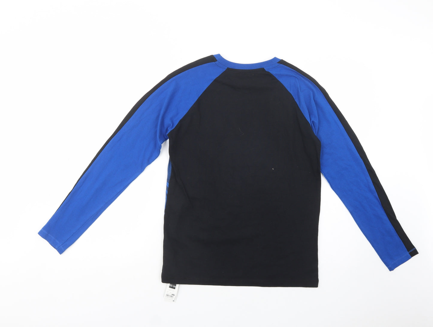 Dunnes Stores Boys Blue  Cotton Pullover T-Shirt Size 13-14 Years Crew Neck Pullover - Game Console