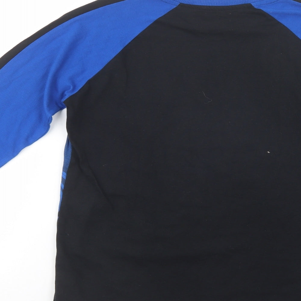 Dunnes Stores Boys Blue  Cotton Pullover T-Shirt Size 13-14 Years Crew Neck Pullover - Game Console