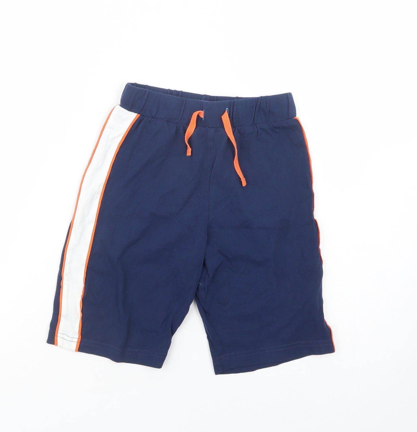 Marks and Spencer Boys Blue  Cotton Sweat Shorts Size 7-8 Years  Regular Drawstring