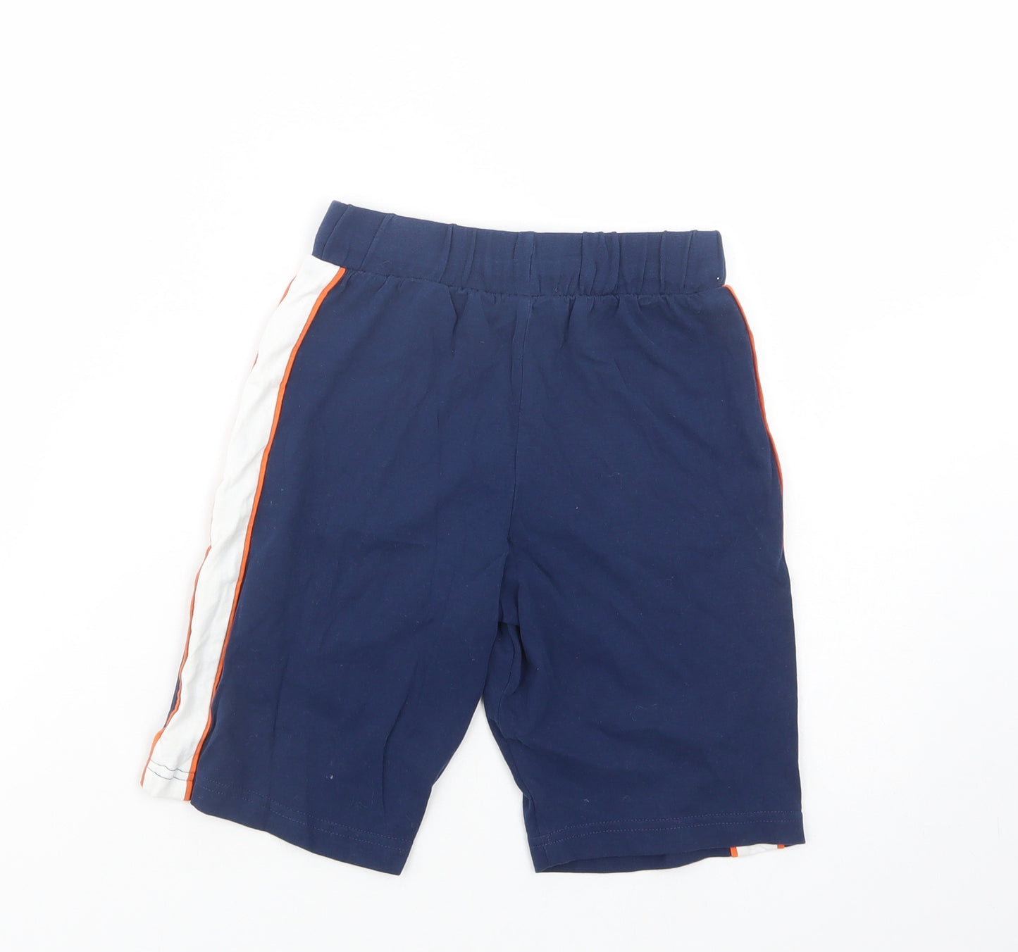 Marks and Spencer Boys Blue  Cotton Sweat Shorts Size 7-8 Years  Regular Drawstring