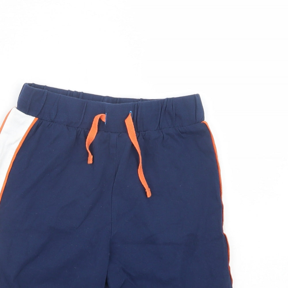 Marks and Spencer Boys Blue  Cotton Sweat Shorts Size 7-8 Years  Regular Drawstring