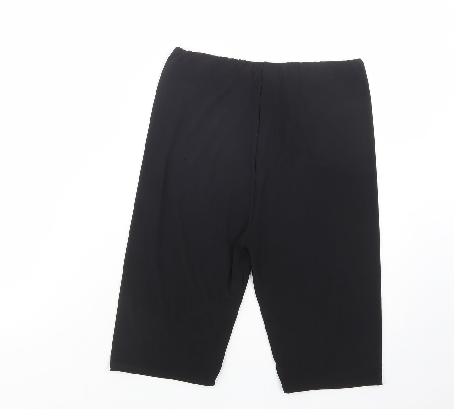 PRETTYLITTLETHING Womens Black  Polyester Compression Shorts Size 10 L11 in Regular