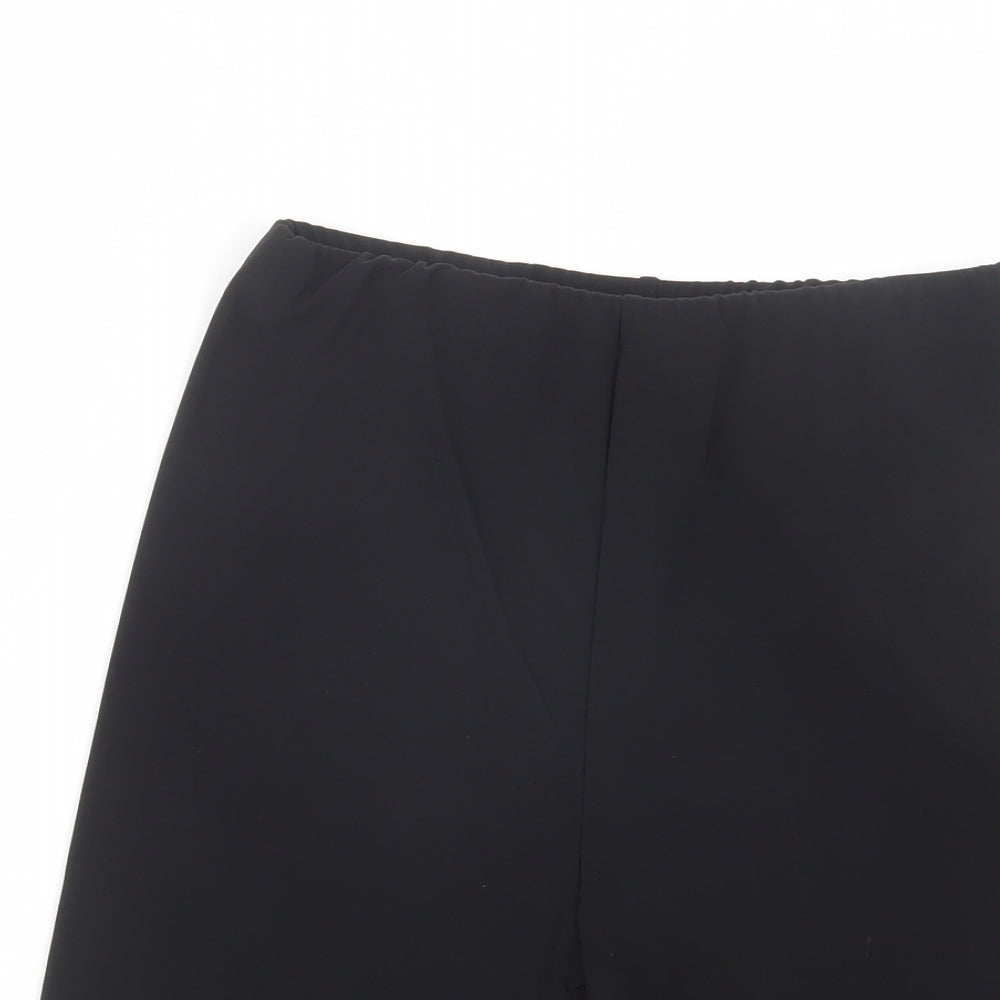 PRETTYLITTLETHING Womens Black  Polyester Compression Shorts Size 10 L11 in Regular