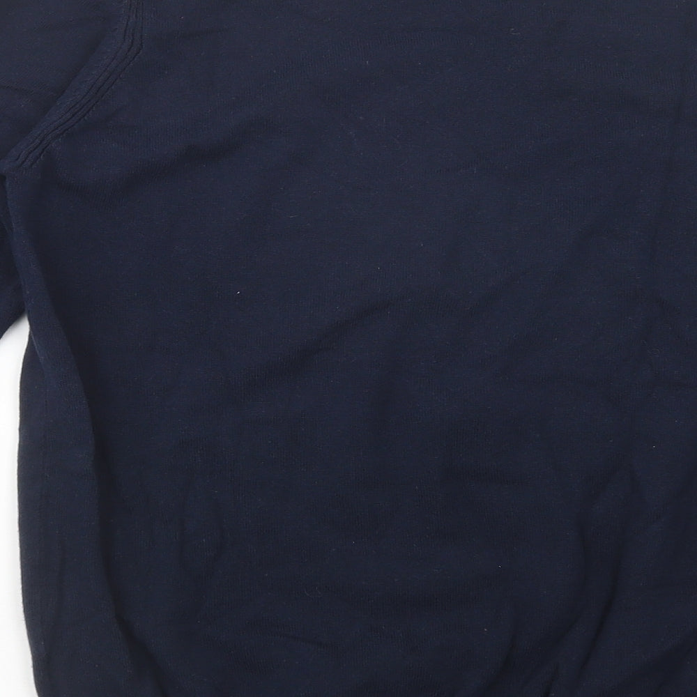 Indicode Mens Blue Crew Neck  Cotton Pullover Jumper Size M