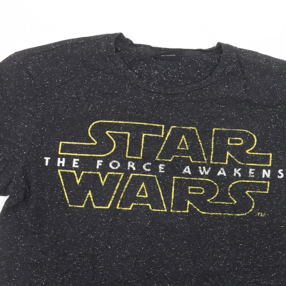 Star Wars Mens Grey  Cotton  T-Shirt Size M Crew Neck