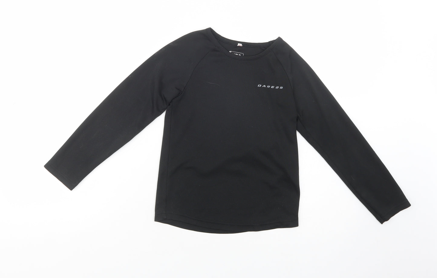 Dare 2B Boys Black  Polyester Pullover T-Shirt Size 7-8 Years Crew Neck Pullover